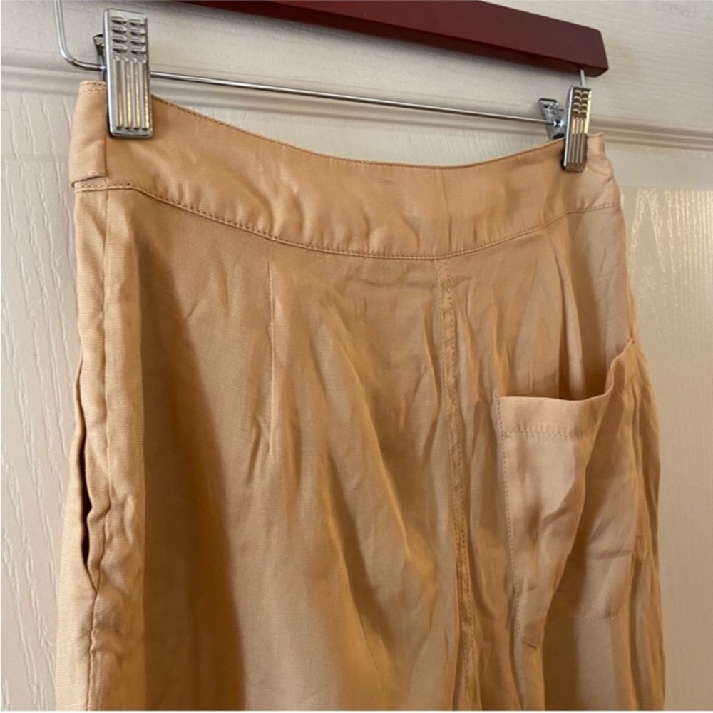 L'ACADEMIE The Danette Bronze Button Fly Belted High Rise Trousers - Picture 6 of 13